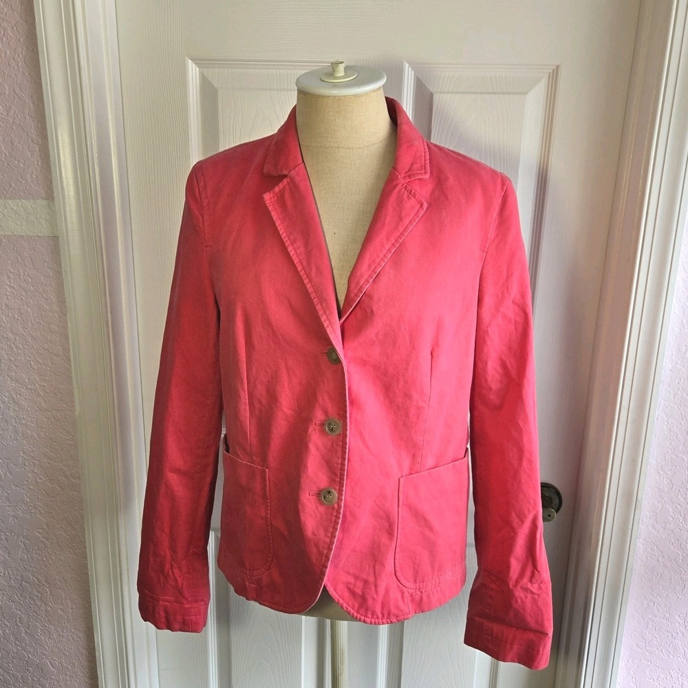 J.Crew Vintage Parke Cotton Corduroy Blazer Pink Rose‎ Office Business Casual